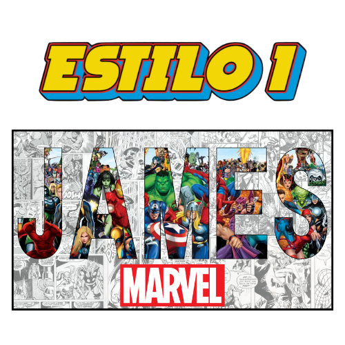 Póster de Superhéroes con Nombre Personalizado