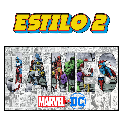 Póster de Superhéroes con Nombre Personalizado
