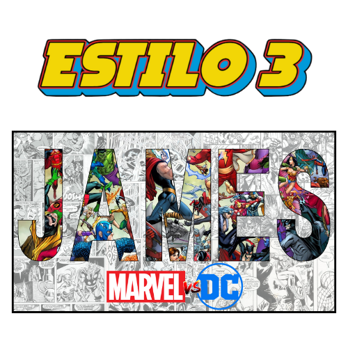 Póster de Superhéroes con Nombre Personalizado