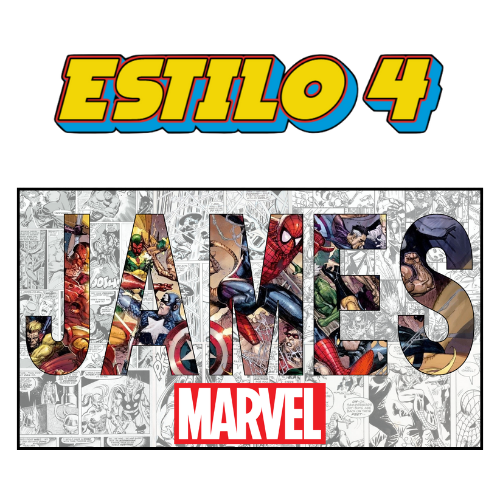 Póster de Superhéroes con Nombre Personalizado
