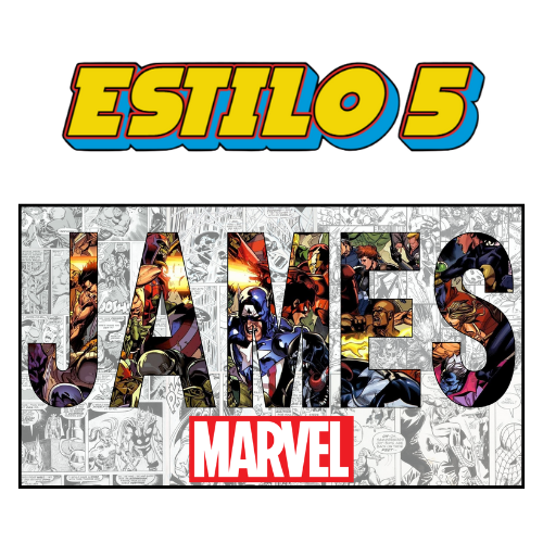 Póster de Superhéroes con Nombre Personalizado