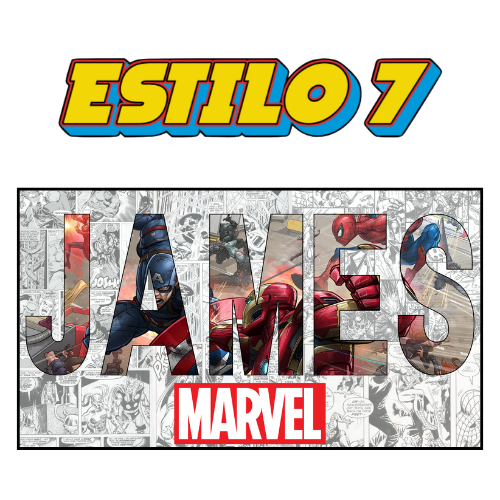 Póster de Superhéroes con Nombre Personalizado