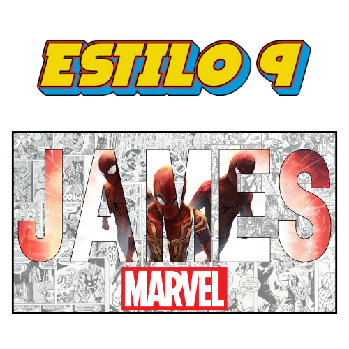 Póster de Superhéroes con Nombre Personalizado