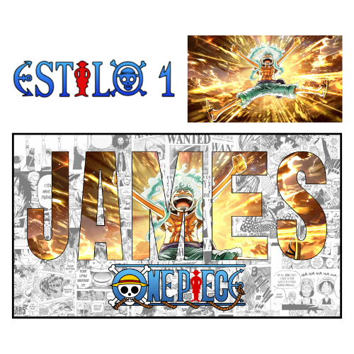 Póster Anime OP con Nombre Personalizado