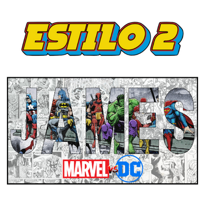 Póster de Superhéroes con Nombre Personalizado