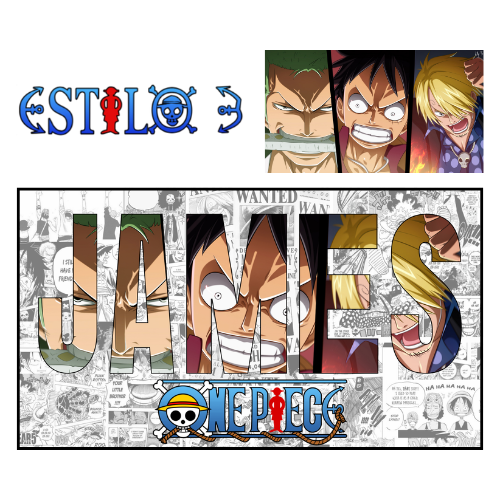 Póster Anime OP con Nombre Personalizado