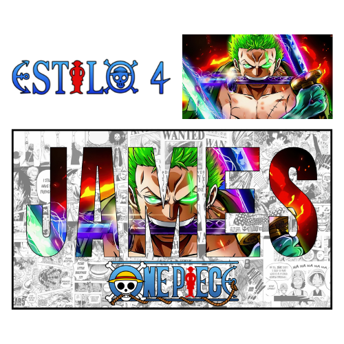 Póster Anime OP con Nombre Personalizado