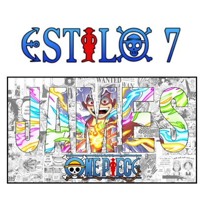 Póster Anime OP con Nombre Personalizado