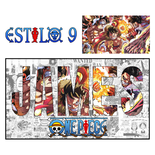 Póster Anime OP con Nombre Personalizado