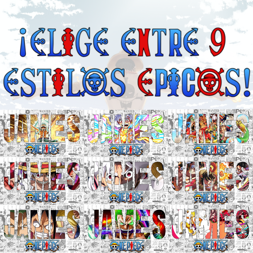 Póster Anime OP con Nombre Personalizado