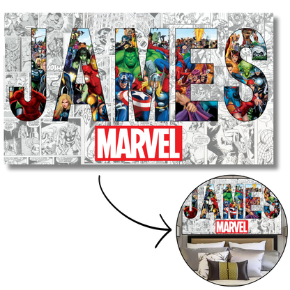 Póster de Superhéroes con Nombre Personalizado