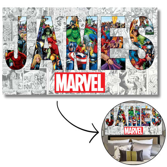 Póster de Superhéroes con Nombre Personalizado
